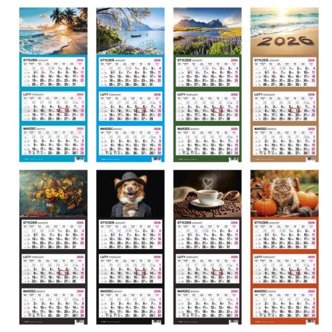 Kalendarz ścienny PALMY 310mm x 790mm Press