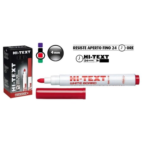 Marker suchościeralny czerwony 0,6mm okrągła końcówka Fibracolor Marker suchościeralny czerwony 0,6mm okrągła końcówka Fibracolor