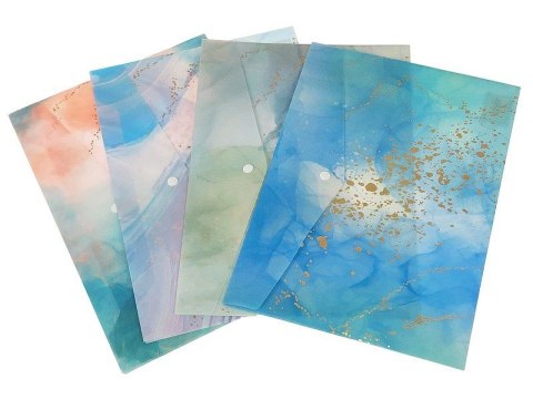 Teczka plastikowa na zatrzask marmurek A4 mix [mm:] 210x297 Adar (601697)