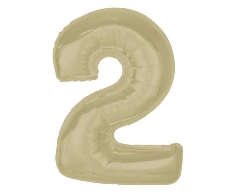Balon foliowy Smart cyfra 2, matowa latte, 92 cm Godan (CH-S9L2) Balon foliowy Smart cyfra 2, matowa latte, 92 cm Godan (CH-S9L2)