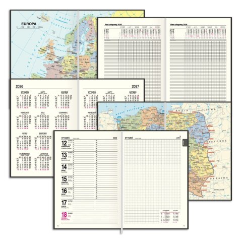 Kalendarz książkowy (terminarz) A4 Press (DZIENNY)