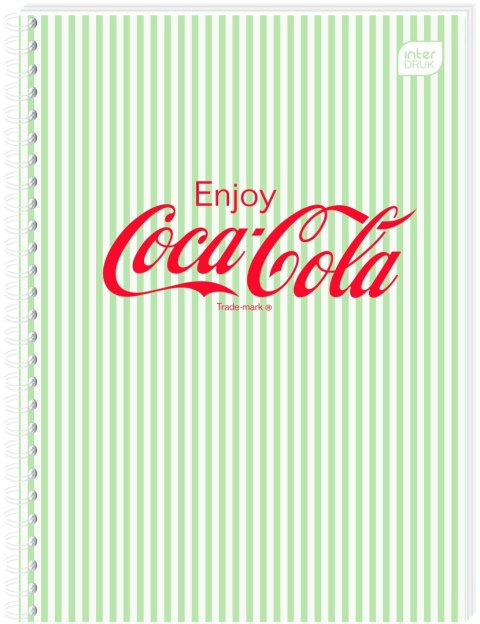 Kołozeszyt (kołonotatnik) COCA COLA SOFT TOUCH A6 80k. 70g krata Interdruk
