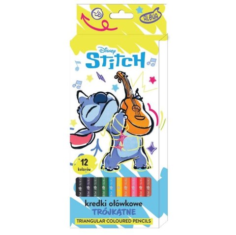 Kredki ołówkowe Stitch trójkątne 12 kol. Beniamin Kredki ołówkowe Stitch trójkątne 12 kol. Beniamin