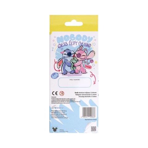 Kredki ołówkowe Stitch trójkątne 12 kol. Beniamin Kredki ołówkowe Stitch trójkątne 12 kol. Beniamin
