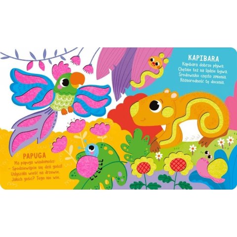 Książka dla dzieci Zwierzęta w dżungli. Książeczka z miękkim filcem Książka dla dzieci Zwierzęta w dżungli. Książeczka z miękkim filcem