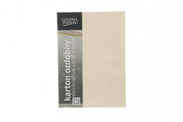 Papier ozdobny (wizytówkowy) czerpany kolorowy A4 kremowy 240g Galeria Papieru (201432)