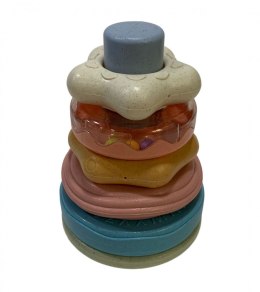Układanka Wieża z kółek pastelowa Lean (22862)