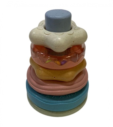 Układanka Wieża z kółek pastelowa Lean (22862)