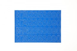 Cyfry samoprzylepne 35 mm niebieskie Farro