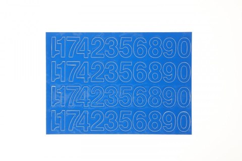 Cyfry samoprzylepne 35 mm niebieskie Farro