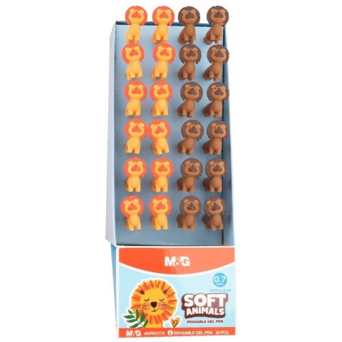Długopis wymazywalny Soft Animals Lew niebieski 0,7mm Mg (MG AKPA3174) Długopis wymazywalny Soft Animals Lew niebieski 0,7mm Mg (MG AKPA3174)