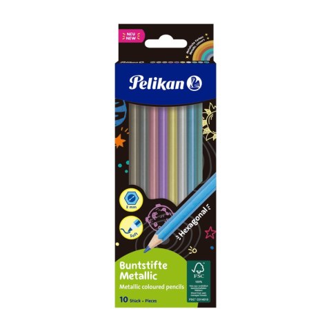 Kredki ołówkowe metallic 701235 10 kol. Pelikan (300001202) Kredki ołówkowe metallic 701235 10 kol. Pelikan (300001202)