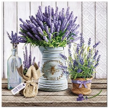 Serwetki Lavender in Bucket mix bibuła [mm:] 150x150 Paw (SDC122500)