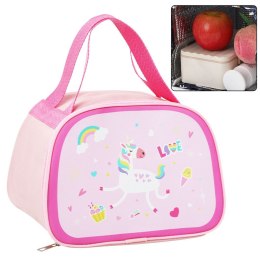 Torba termiczna Izolacyjna Śniadaniowa Lunch Bag Różowa Jednorożec 23cm Lean (21583)
