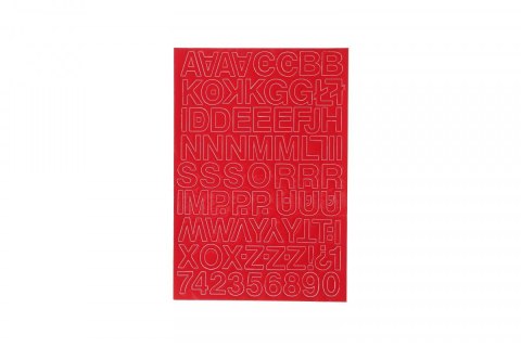 Litery samoprzylepne czerwony Farro