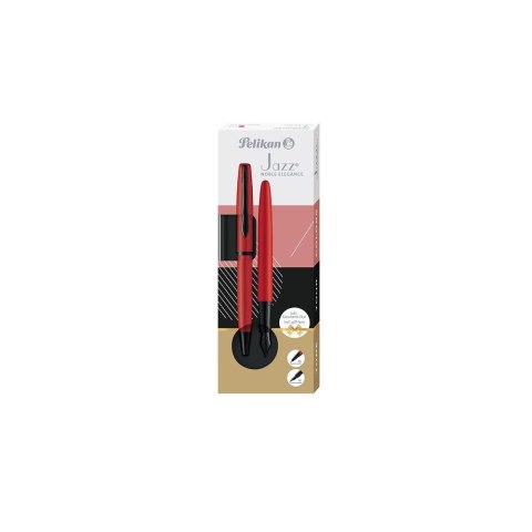 Zestaw piśmienniczy Jazz Noble Elegance Red pióro+długopis Pelikan (400198410) Zestaw piśmienniczy Jazz Noble Elegance Red pióro+długopis Pelikan (400198410)