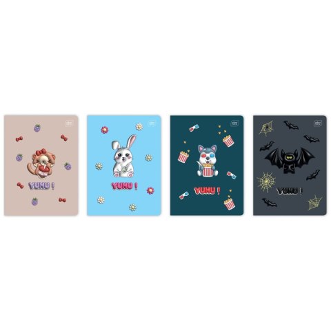 Zeszyt YUHU A5 16k. 70g linia kolor Interdruk