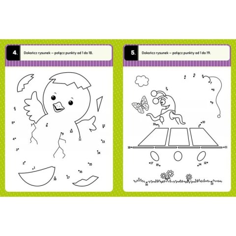 Książka dla dzieci Połącz kropki. Łamigłówki przedszkolaka od 5 lat Aksjomat