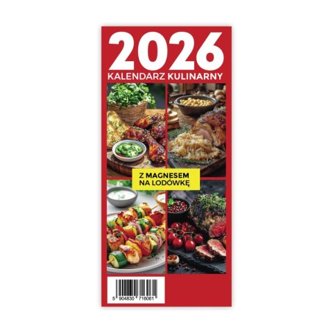 Kalendarz ścienny na lodówkę z magnesem 120mm x 270mm Press (kulinarny)