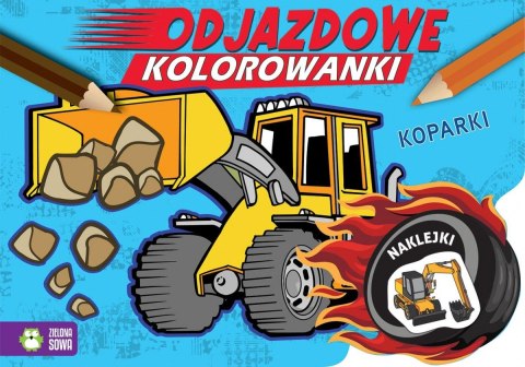 Książeczka edukacyjna Odjazdowe kolorowanki. Koparki Zielona Sowa Książeczka edukacyjna Odjazdowe kolorowanki. Koparki Zielona Sowa