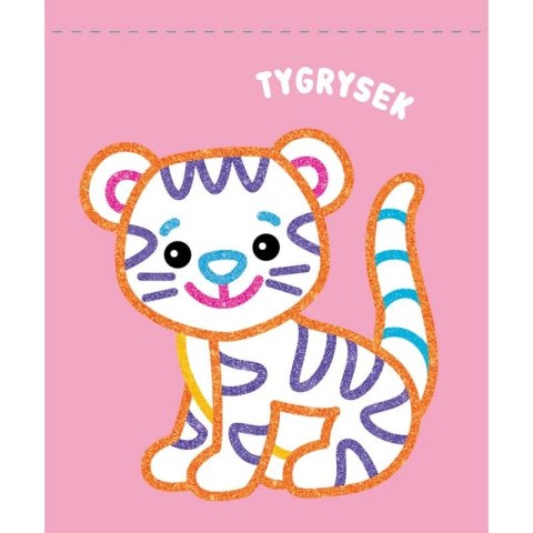 Książka dla dzieci Brokatowy obrys. Z pieskiem. Aksjomat