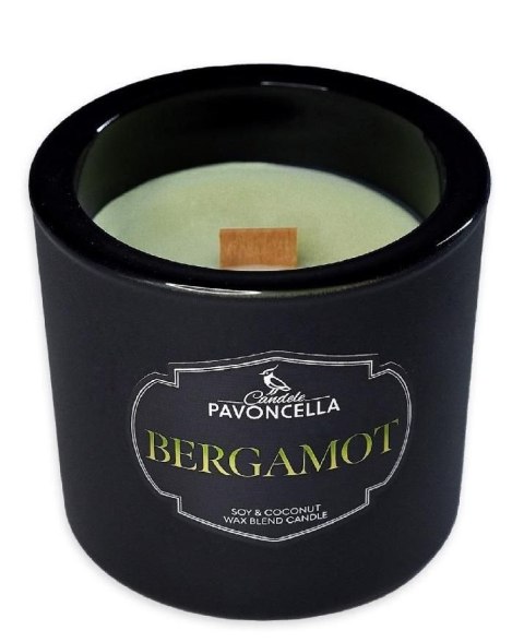 Świeczka ozdobna Classico Bergamot czarna 170g Pavoncella (5905711530943)