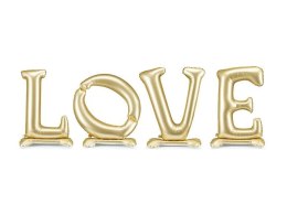 Balon foliowy stojący napis LOVE, 350x114 cm, złoty Partydeco (FB271S-019)