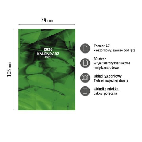 Kalendarz książkowy (terminarz) MINI A7 Press (5904830713251)