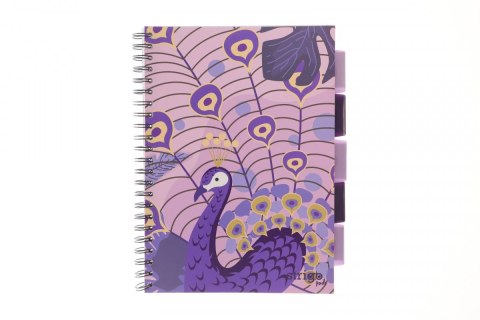Kołozeszyt (kołonotatnik) PROJECT BOOK JUNGLA fioletowy B5 100k. 80g krata Strigo (PADS037)