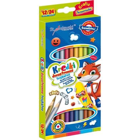 Kredki ołówkowe Bambino dwustronne 24 kol. St.Majewski (5903235004940) Kredki ołówkowe Bambino dwustronne 24 kol. St.Majewski (5903235004940)