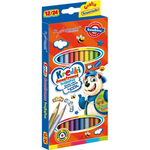 Kredki ołówkowe Bambino dwustronne 24 kol. St.Majewski (5903235004940) Kredki ołówkowe Bambino dwustronne 24 kol. St.Majewski (5903235004940)