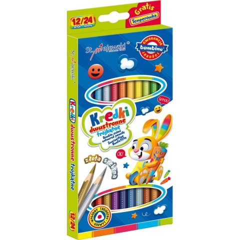 Kredki ołówkowe Bambino dwustronne 24 kol. St.Majewski (5903235004940) Kredki ołówkowe Bambino dwustronne 24 kol. St.Majewski (5903235004940)