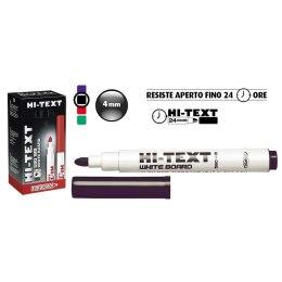 Marker suchościeralny czarny 6,0mm okrągła końcówka Fibracolor