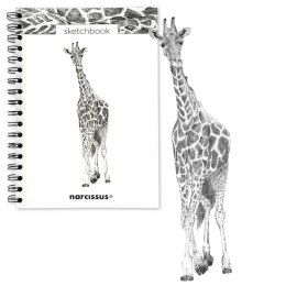 Blok artystyczny szkicownik żyrafa B5 120g 60k Narcissus