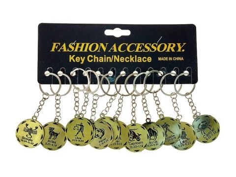 Brelok znak zodiaku metalowy, karta 12szt. Adar (614680)