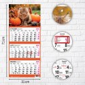 Kalendarz ścienny KOT 310mm x 790mm Press