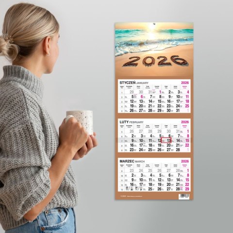 Kalendarz ścienny KOT 310mm x 790mm Press