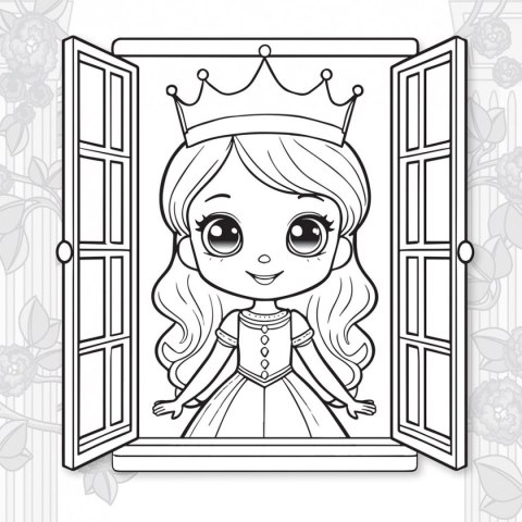 Kolorowanka Życie królewny 3D
