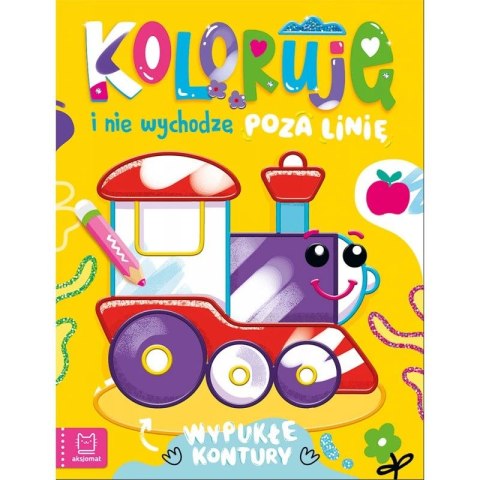 Książka dla dzieci Koloruję i nie wychodzę poza linię - z lokomotywą. Książka dla dzieci Koloruję i nie wychodzę poza linię - z lokomotywą.
