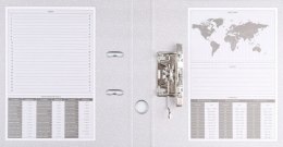 Segregator dźwigniowy z szyną A4 75mm szary Basic (21024221-10)