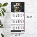Kalendarz ścienny KOT A5 210mm x 450mm Press