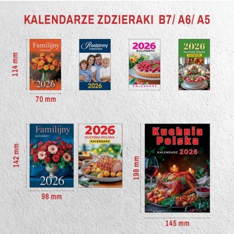 Kalendarz ścienny ZDZIERAK FAMILIJNY A5 Press
