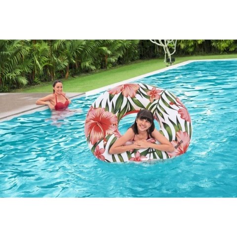 Koło do pływania Z Palmami Różowe 119 cm Best Way (9658)