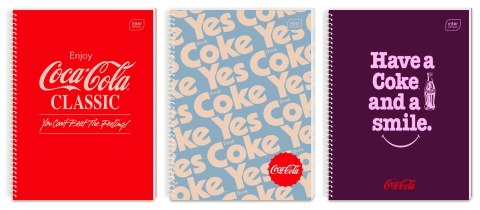 Kołozeszyt (kołonotatnik) COCA COLA HYBRID A4 100k. 70g krata Interdruk