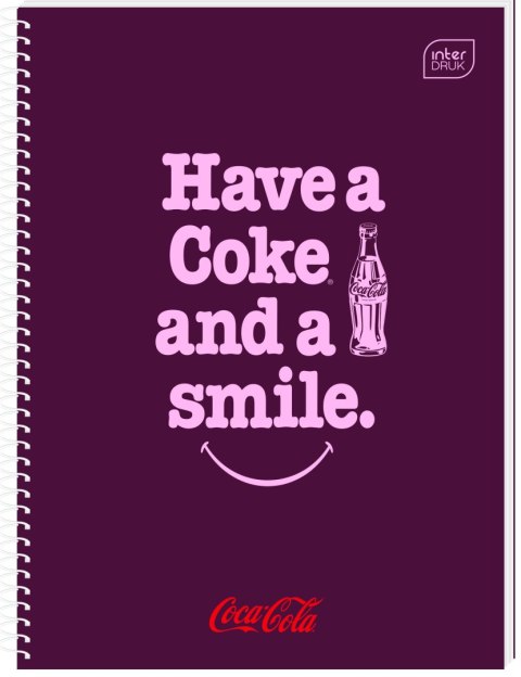 Kołozeszyt (kołonotatnik) COCA COLA HYBRID A4 100k. 70g krata Interdruk