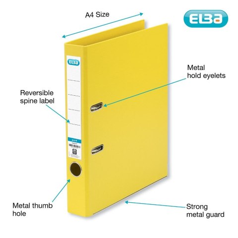 Segregator dźwigniowy 5 cm Pro+ A4 50mm żółty Elba (100202099)