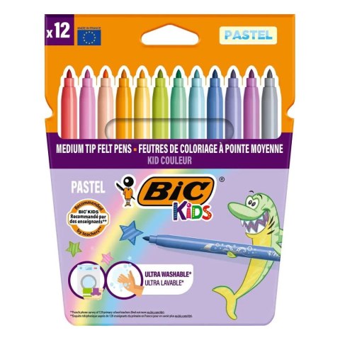 Flamaster pastelowe 12 kol. Bic Kids (520084) Flamaster pastelowe 12 kol. Bic Kids (520084)