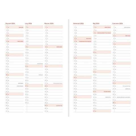 Kalendarz biurkowy CZARNY VIVELLA B5 B5 Wydawnictwo Wokół Nas (A5TO66B-)