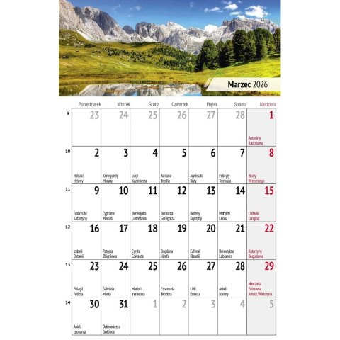 Kalendarz biurkowy miesięczny Pejzaże 240mm x 150mm Press (5904830713602) Kalendarz biurkowy miesięczny Pejzaże 240mm x 150mm Press (5904830713602)