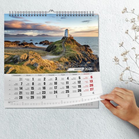 Kalendarz ścienny BARWY NATURY 33x33 330mm x 330mm Press